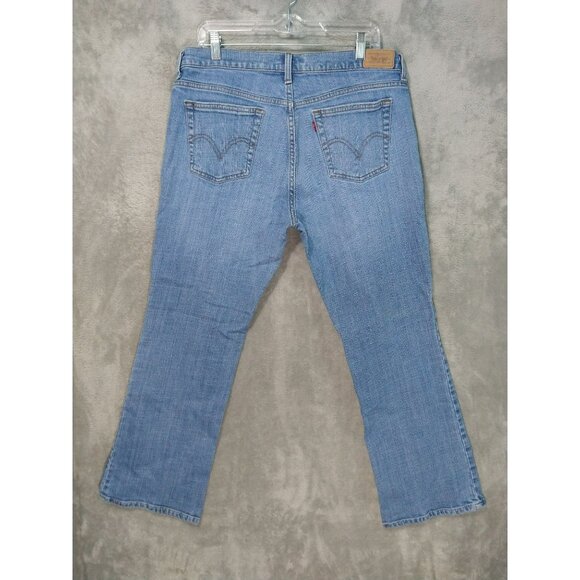 Levis 515 Jeans Womens 14 Short Blue Denim Boot Cut Stretch High Rise Western - Picture 2 of 9